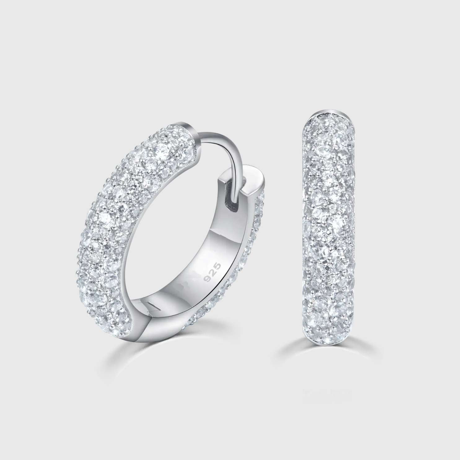 ICE CREOLEN - WEISSGOLD