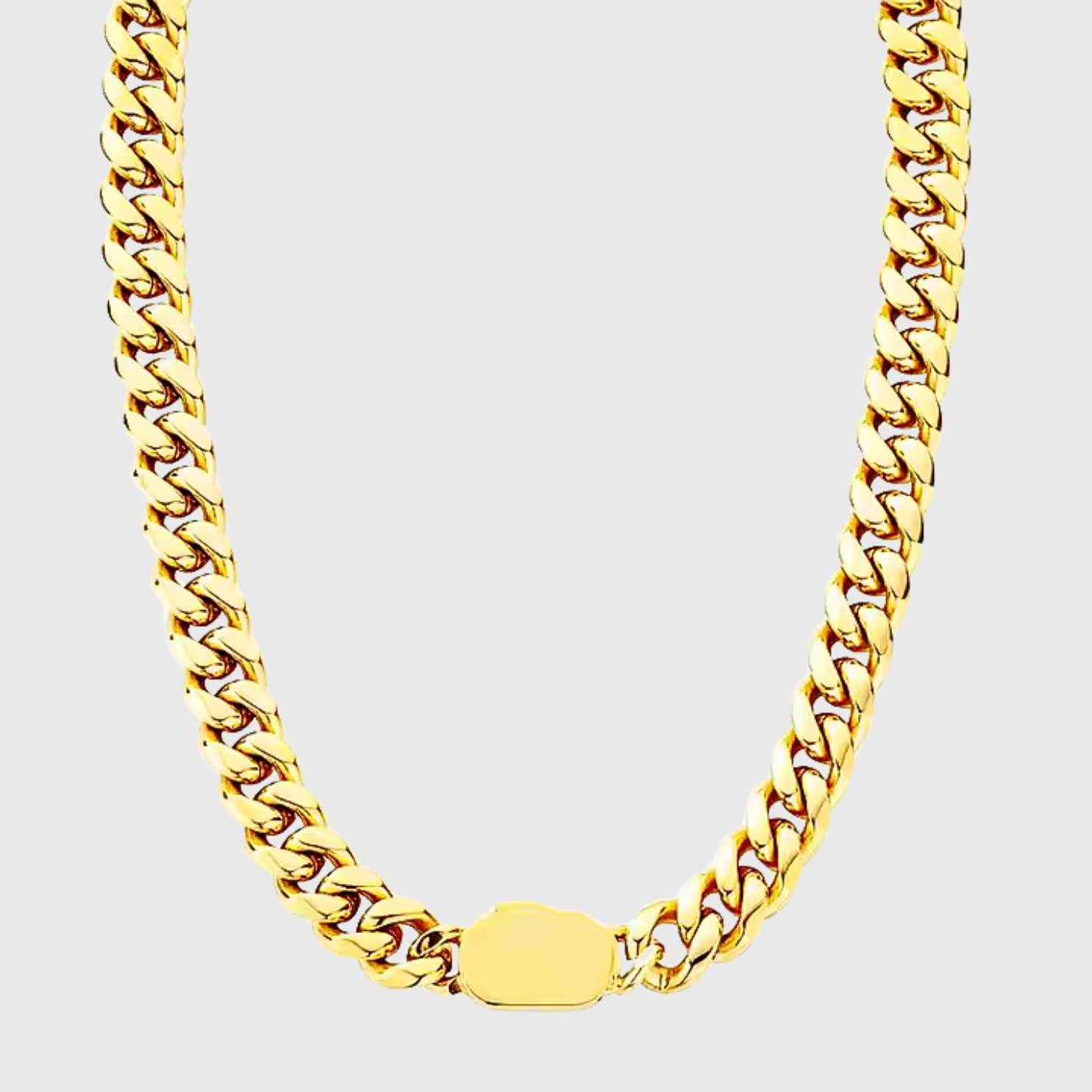 Clean Cuban Halskette 8MM - 18K Gold