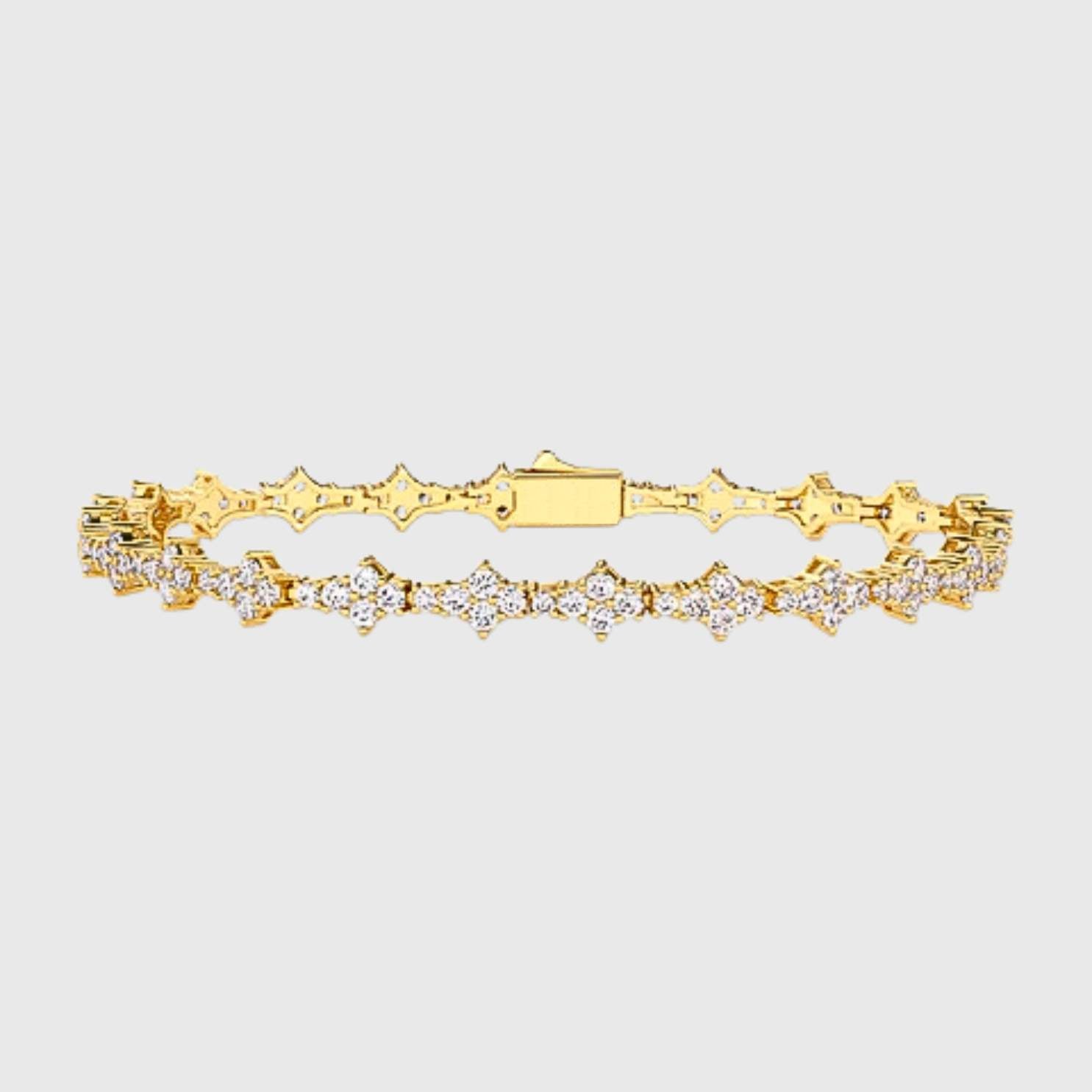 ICED ROSECOMB ARMBAND - 18K GOLD