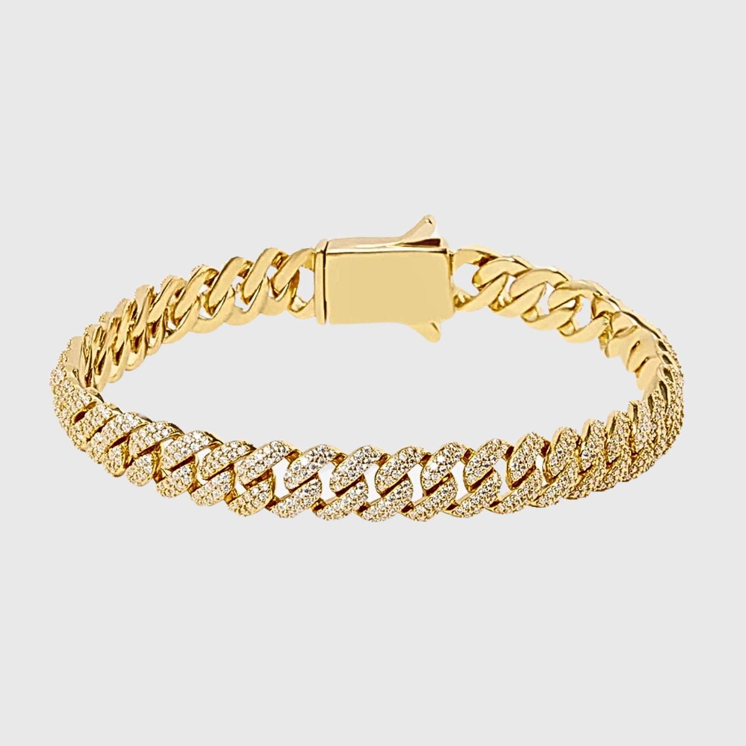 ICED CUBAN ARMBAND - 10MM 18K GOLD