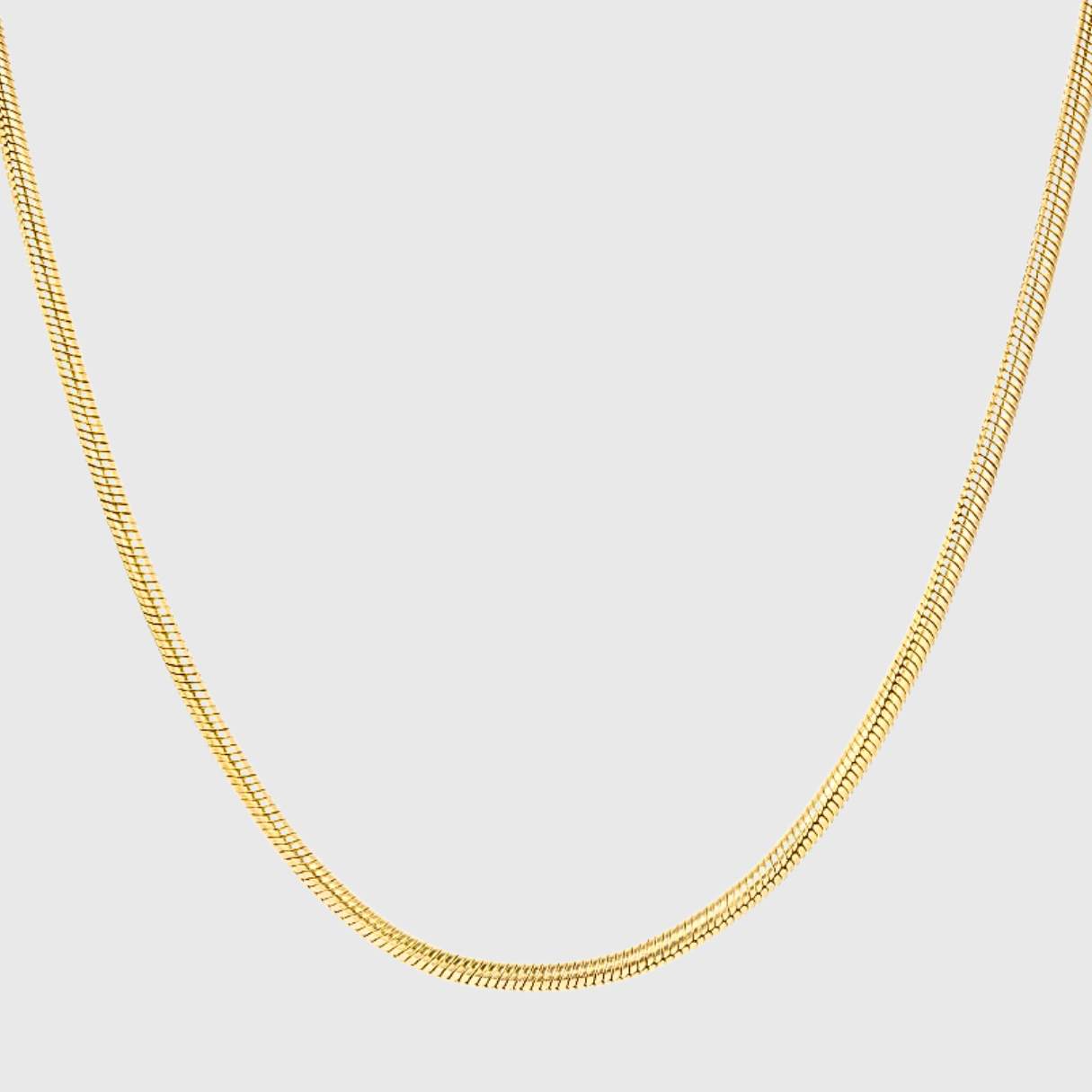 Clean Snake Halskette 3MM S925 - 18k Gold