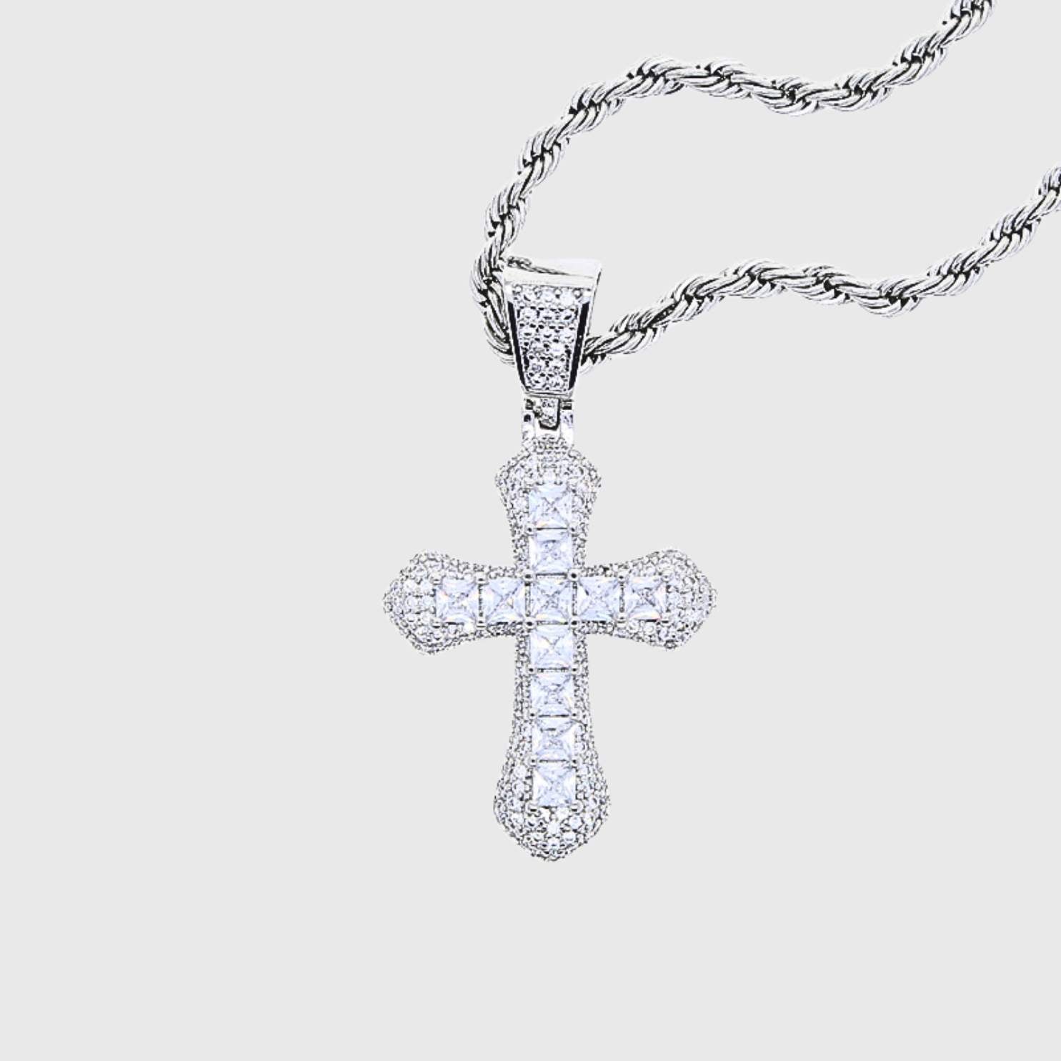 FROSTY CROSS ANHÄNGER - WEISSGOLD