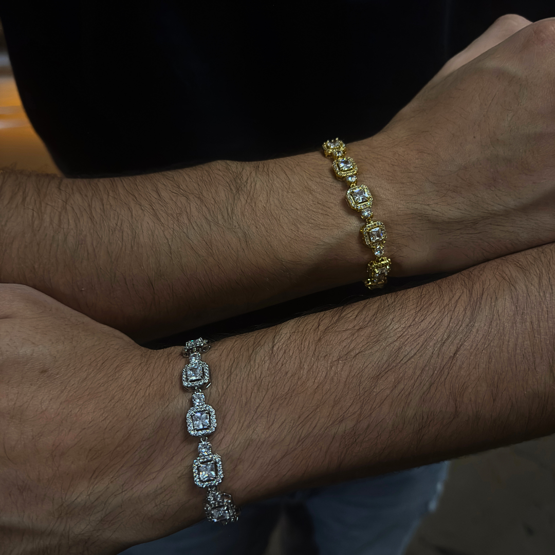 ICED ROYAL ARMBAND - WEISSGOLD