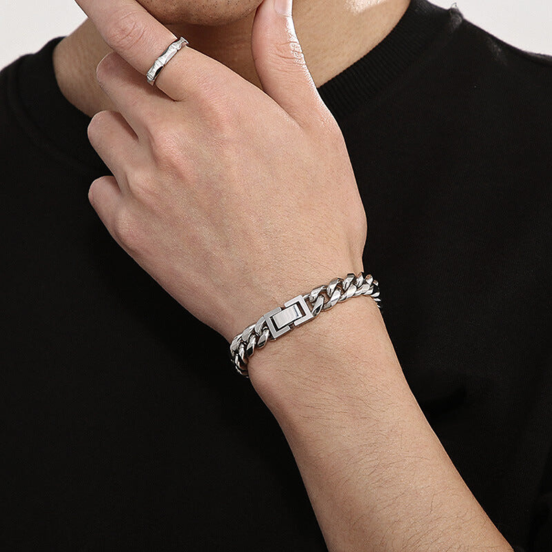 CLEAN CUBANA ARMBAND - 10MM WEISSGOLD