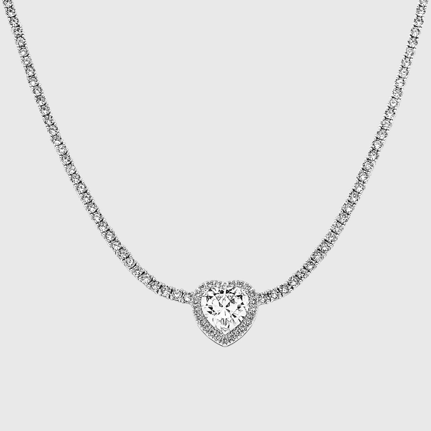 ICE HEART HALSKETTE - WEISSGOLD