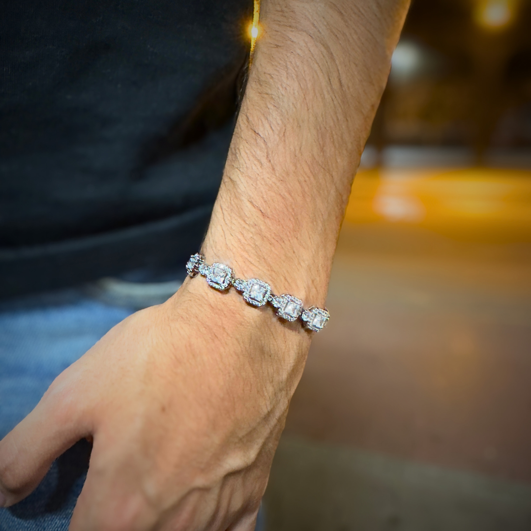 ICED ROYAL ARMBAND - WEISSGOLD