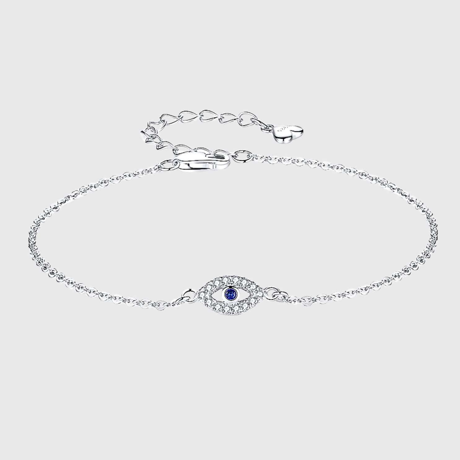 EVIL EYE ARMBAND S925 - WEISSGOLD