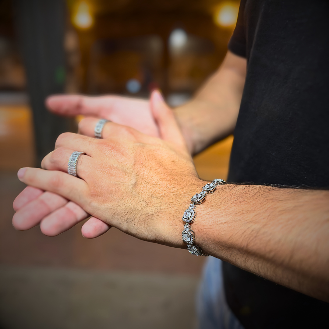 ICED ROYAL ARMBAND - WEISSGOLD