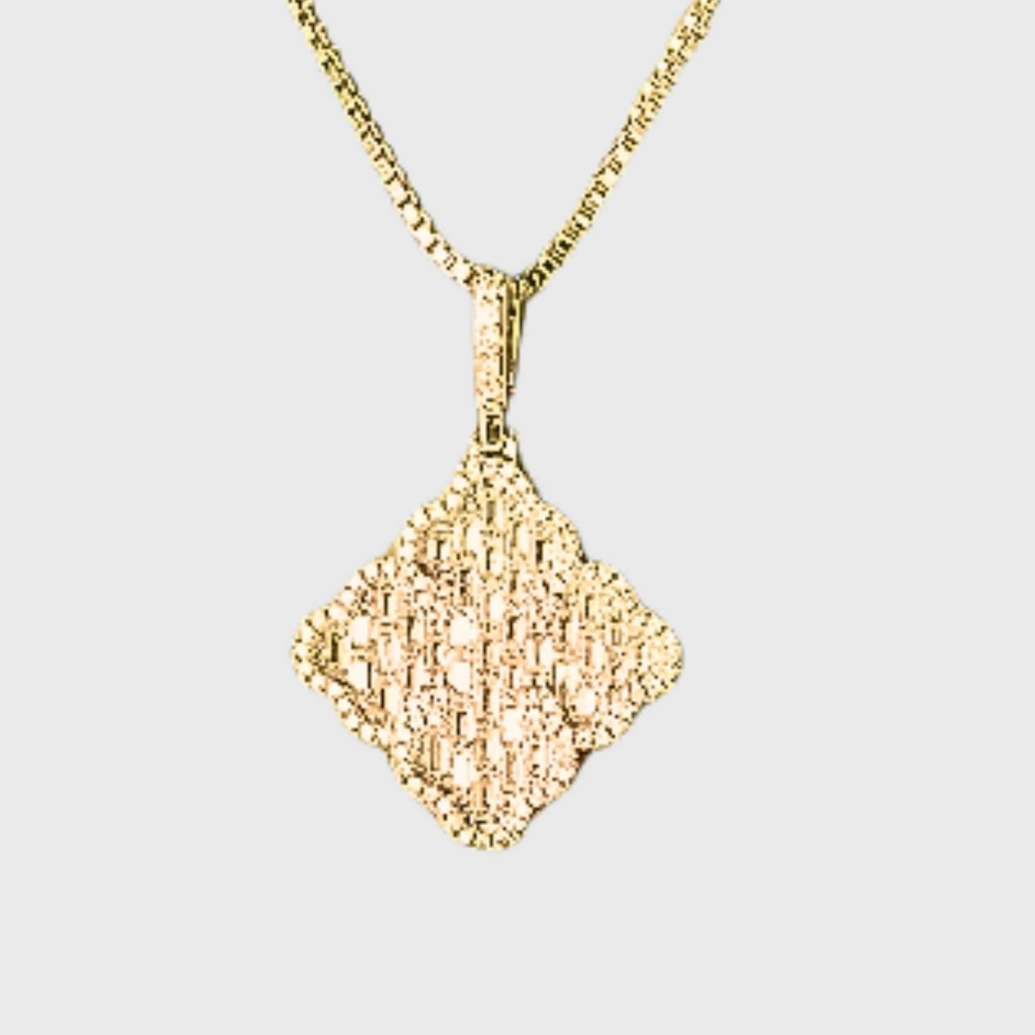 ICED CLOVER ANHÄNGER - 18K GOLD