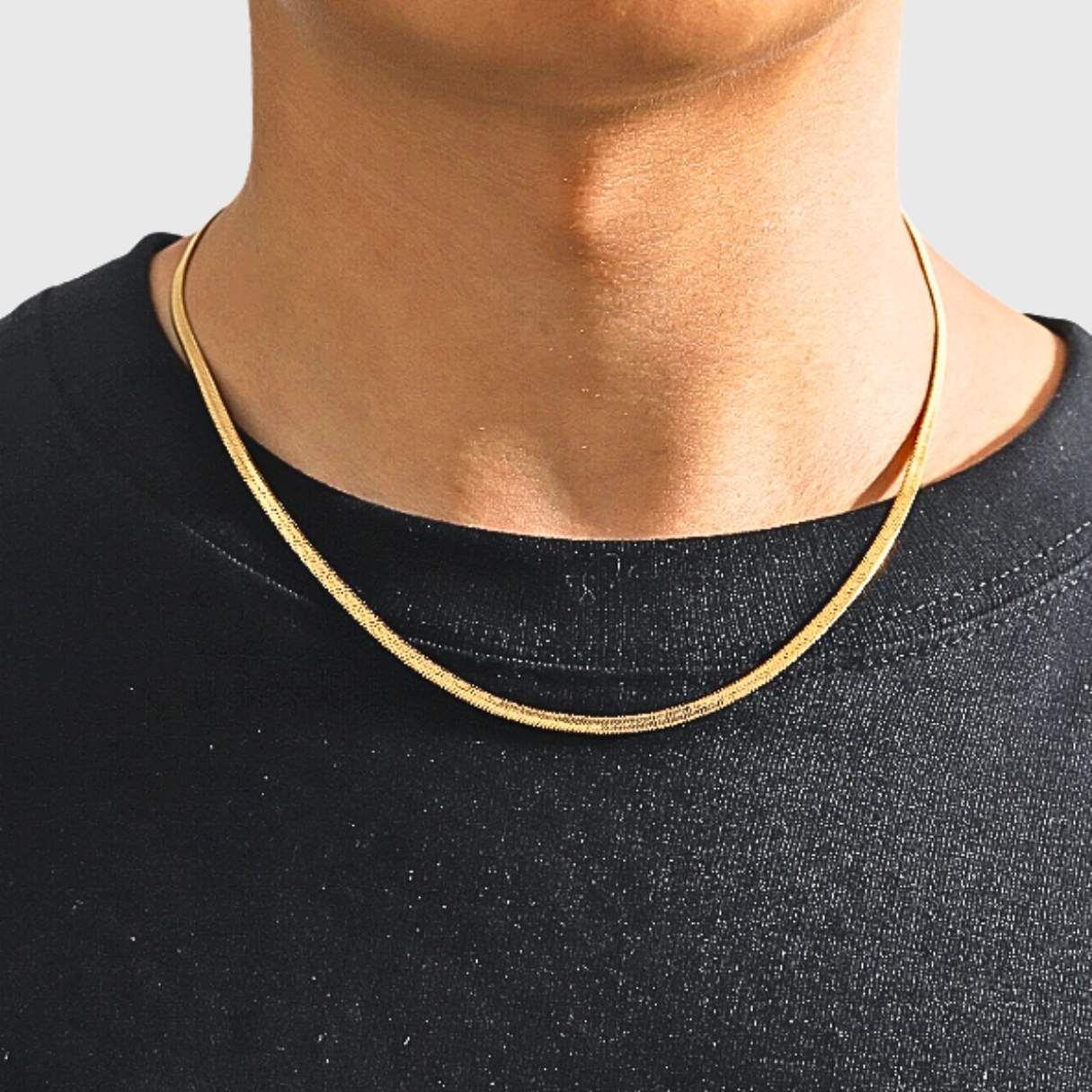 Clean Snake Halskette 3MM S925 - 18k Gold