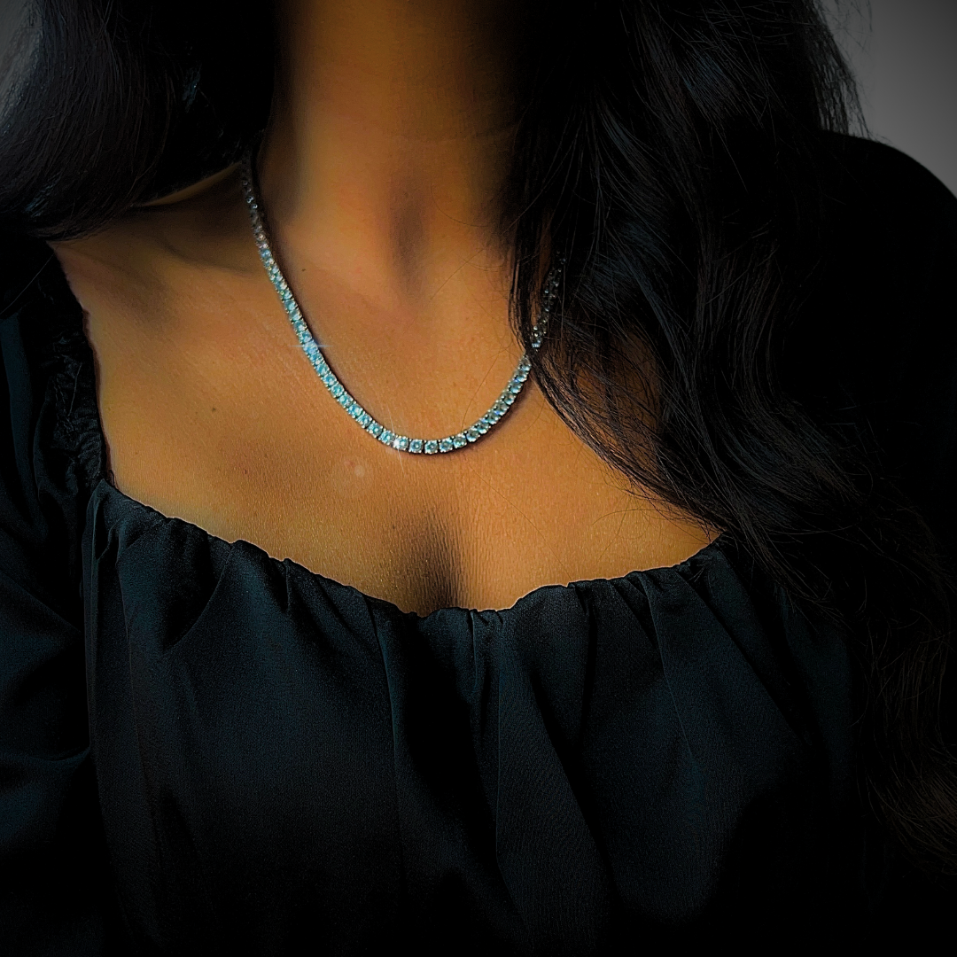 ICE BREAKER KETTE - 5MM WEISSGOLD