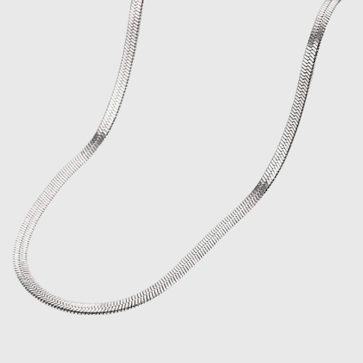 Clean Snake Halskette 3MM S925 - Weissgold