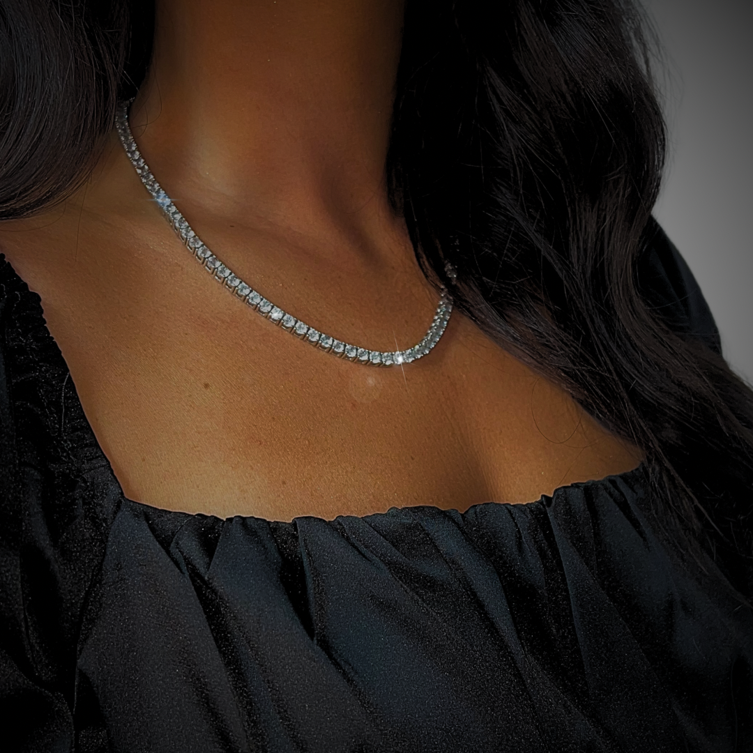 ICE BREAKER KETTE - 4MM WEISSGOLD