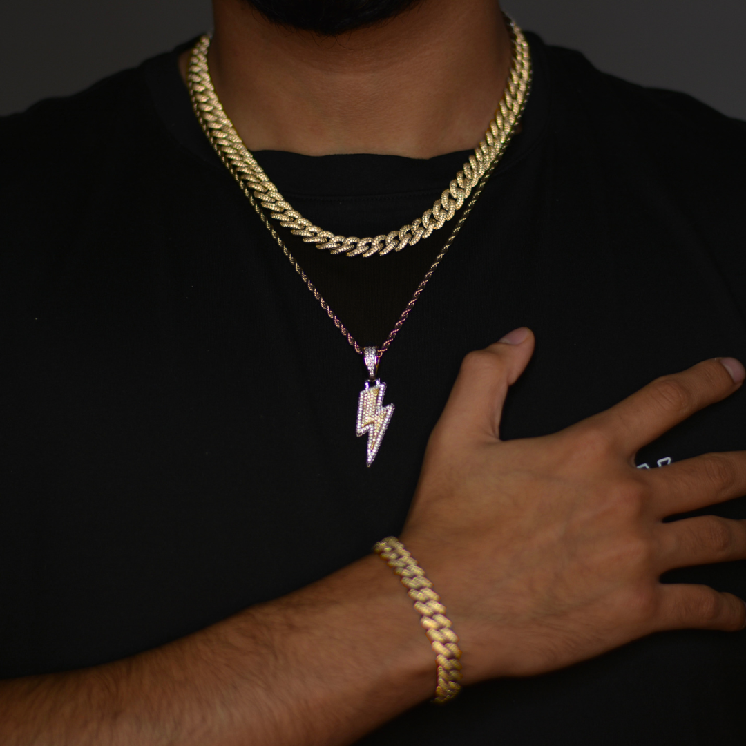 Premium Iced Cuban Blitz Set 10MM - 18k Gold