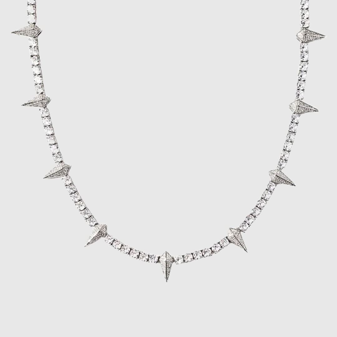 ICE SPIKE HALSKETTE - WEISSGOLD