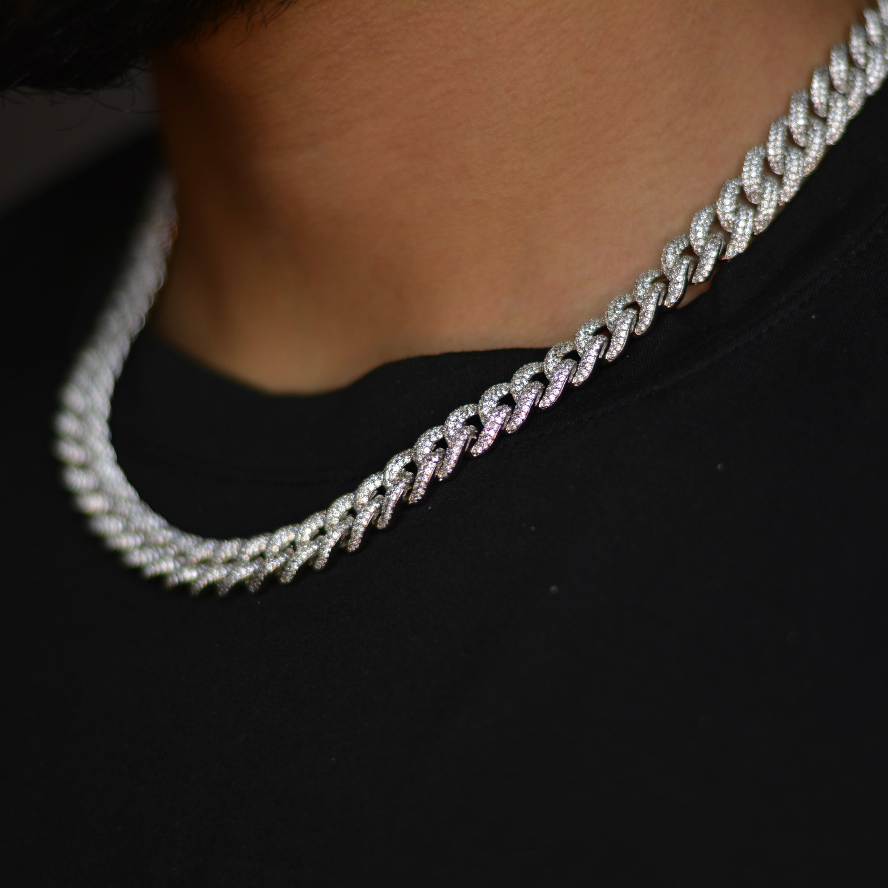 Iced Cuban Set 10MM - Weissgold