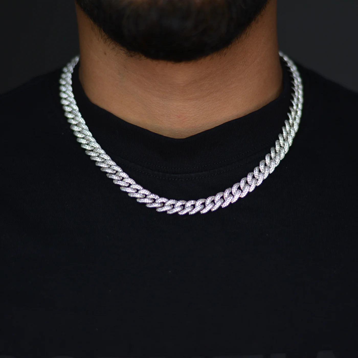 Premium Iced Cuban Blessed Set 10MM - Weissgold