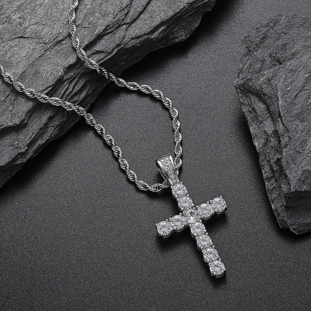 Premium Iced Cuban Blessed Set 10MM - Weissgold