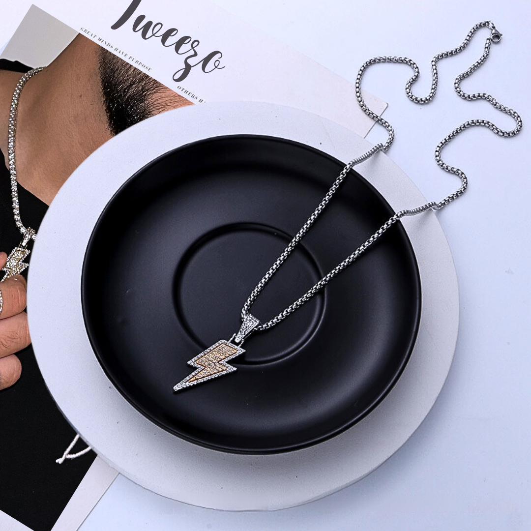 LIGHTNING STRIKE ANHÄNGER - WEISSGOLD