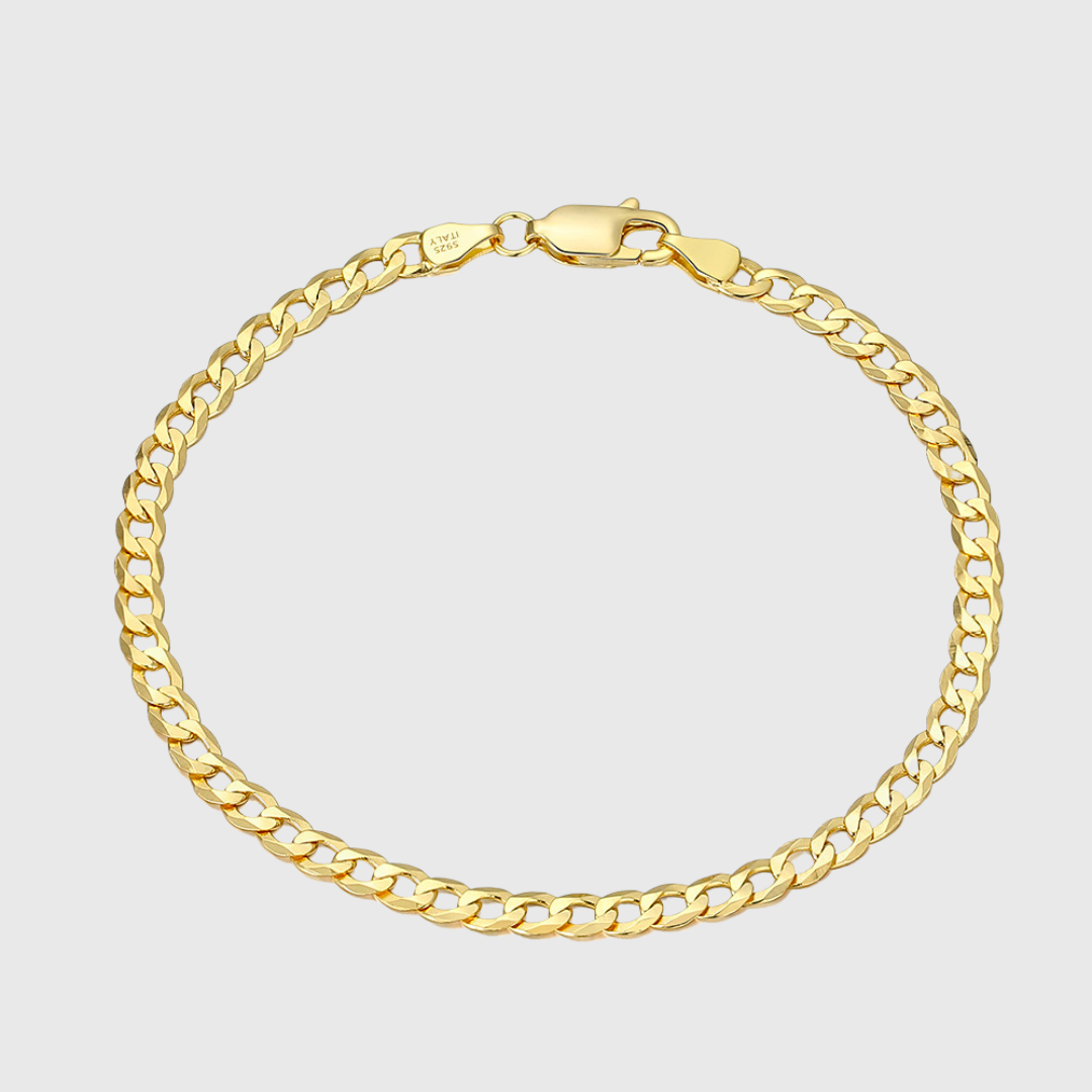 CLEAN FIGARO ARMBAND S925 - 3MM 18K GOLD