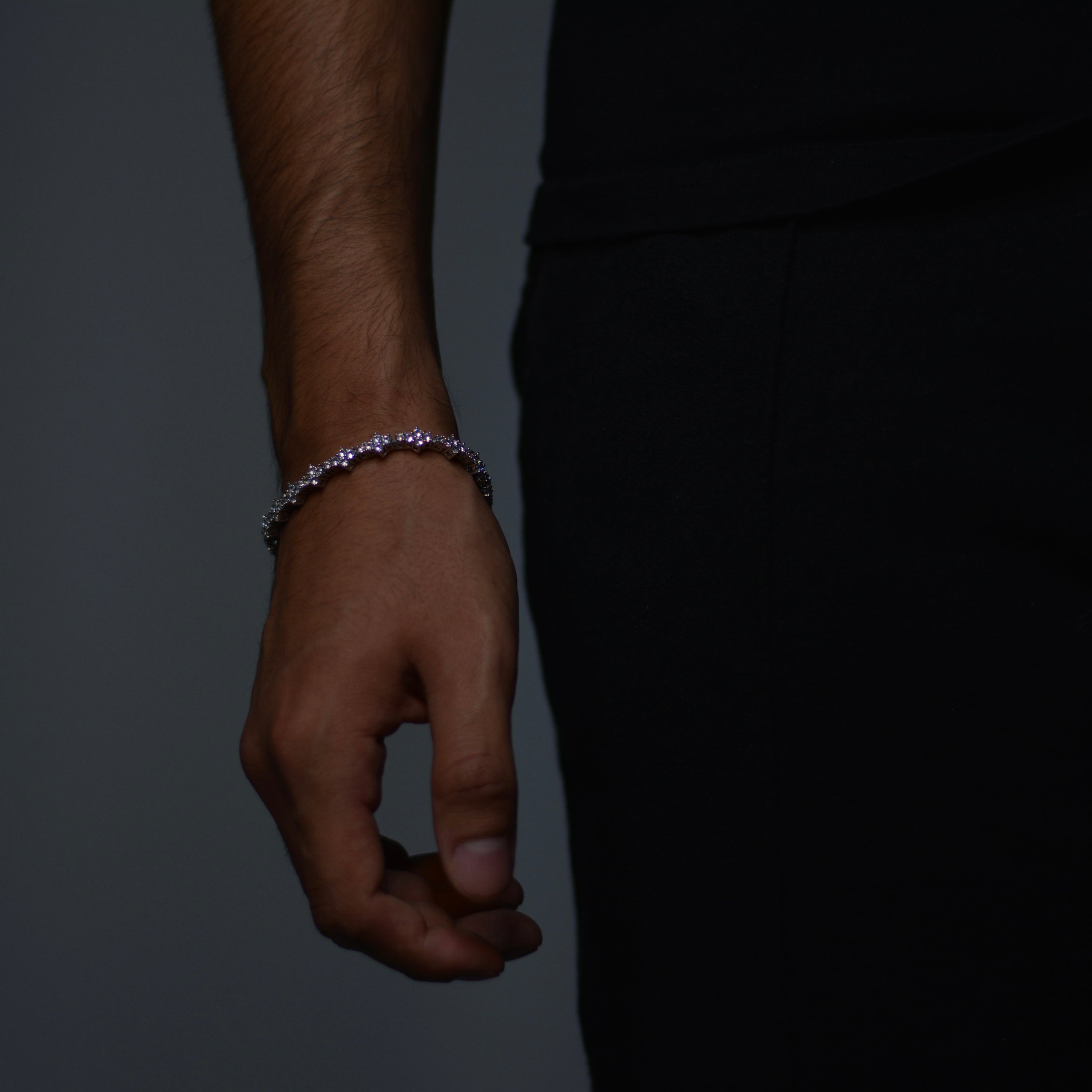 ICED ROSECOMB ARMBAND - WEISSGOLD