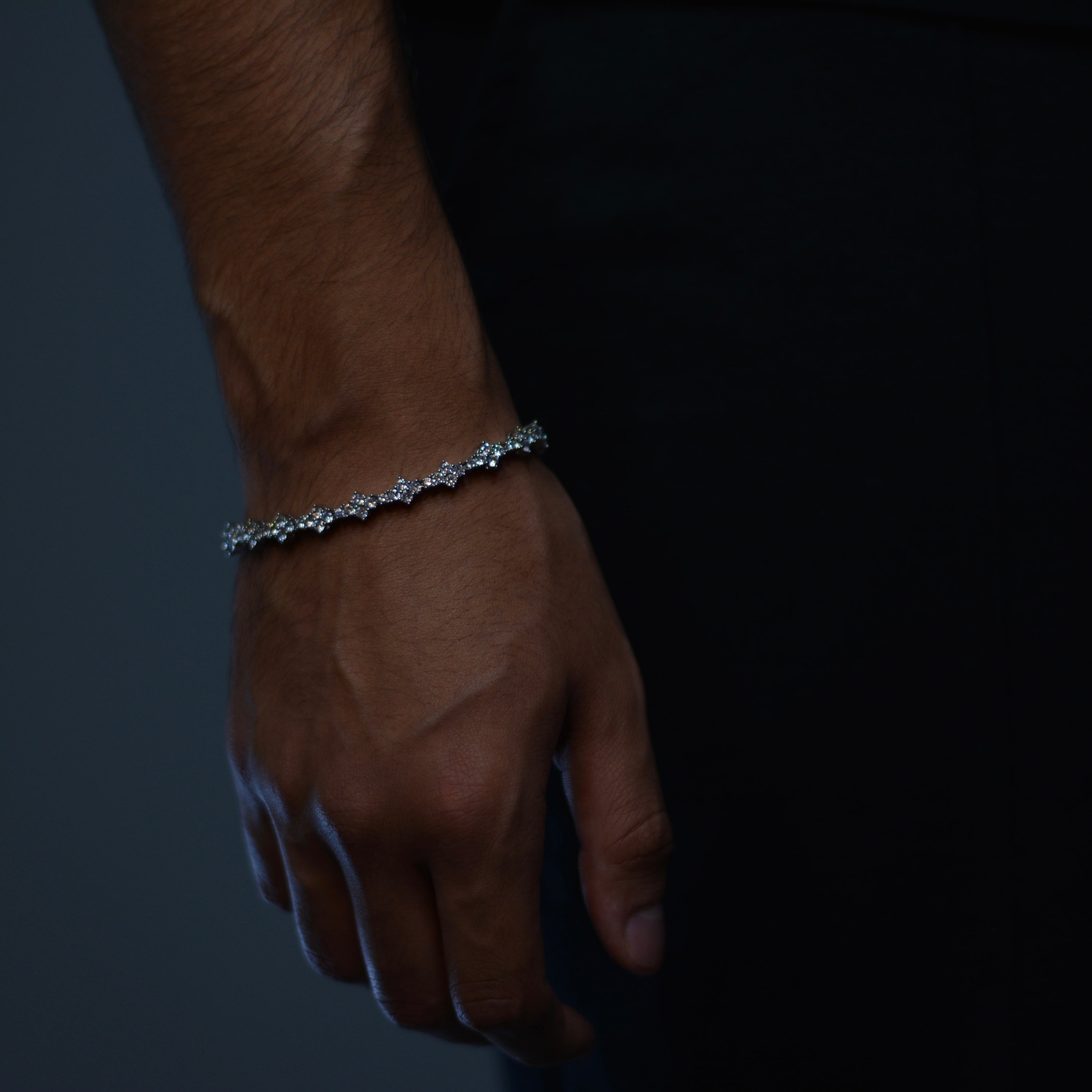 ICED ROSECOMB ARMBAND - WEISSGOLD