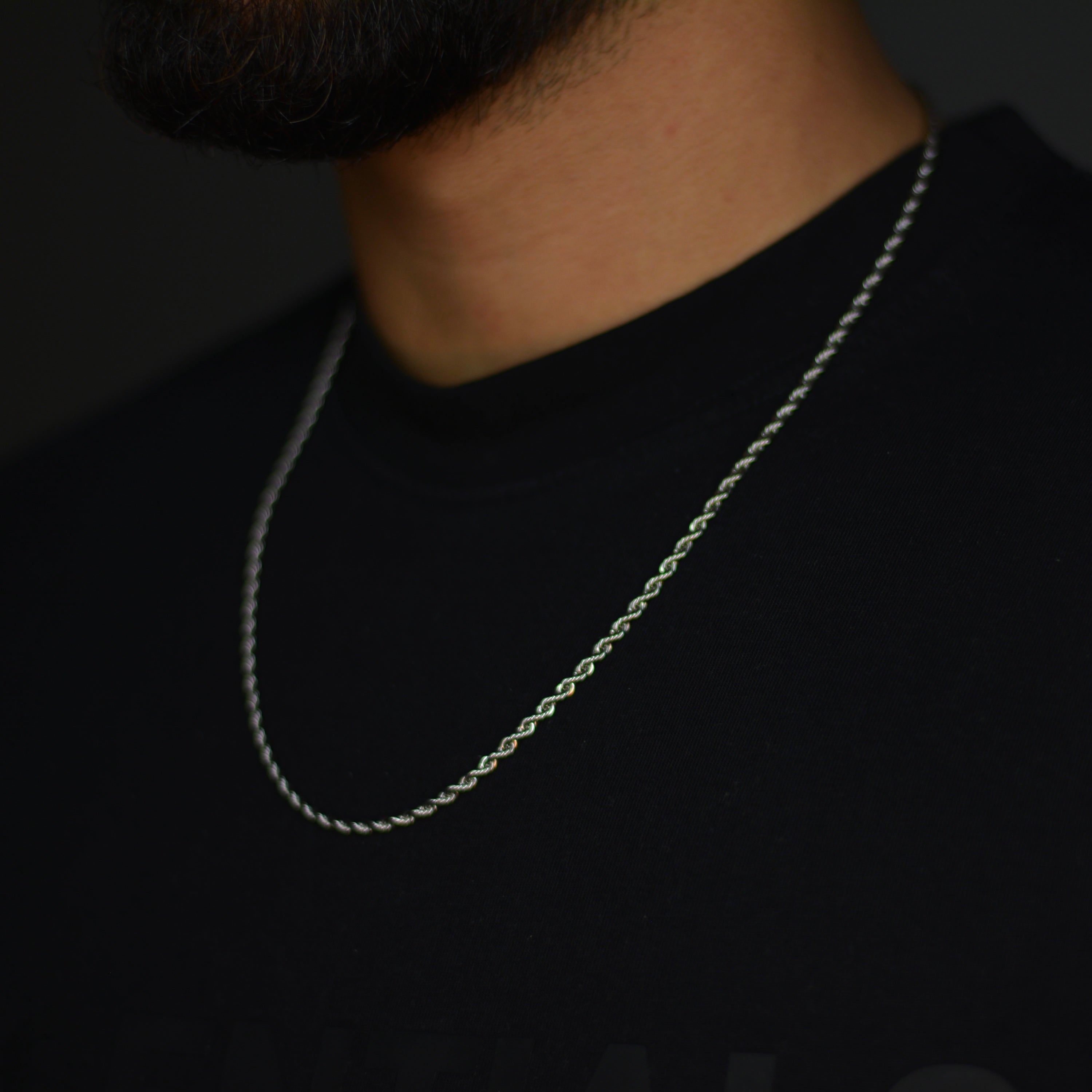 CLEAN ROPE HALSKETTE - 3MM WEISSGOLD