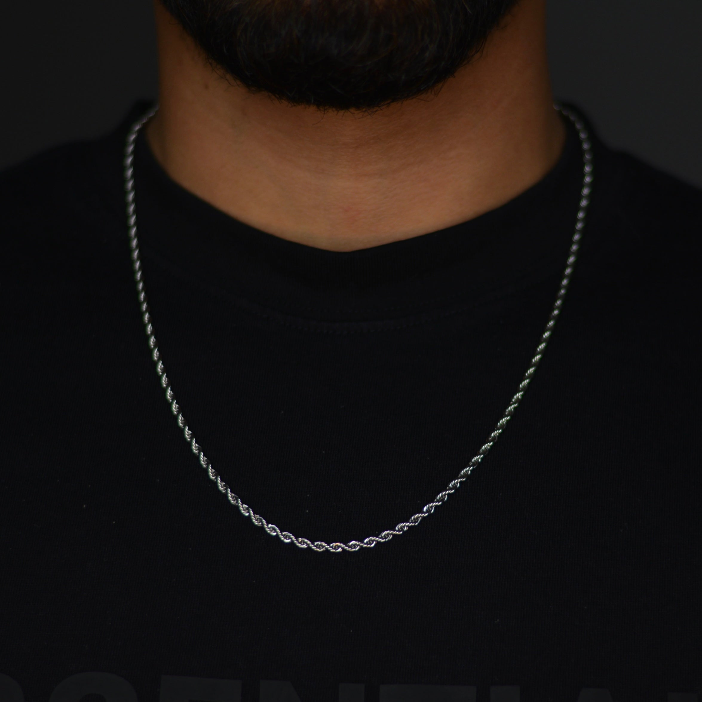 CLEAN ROPE HALSKETTE - 3MM WEISSGOLD