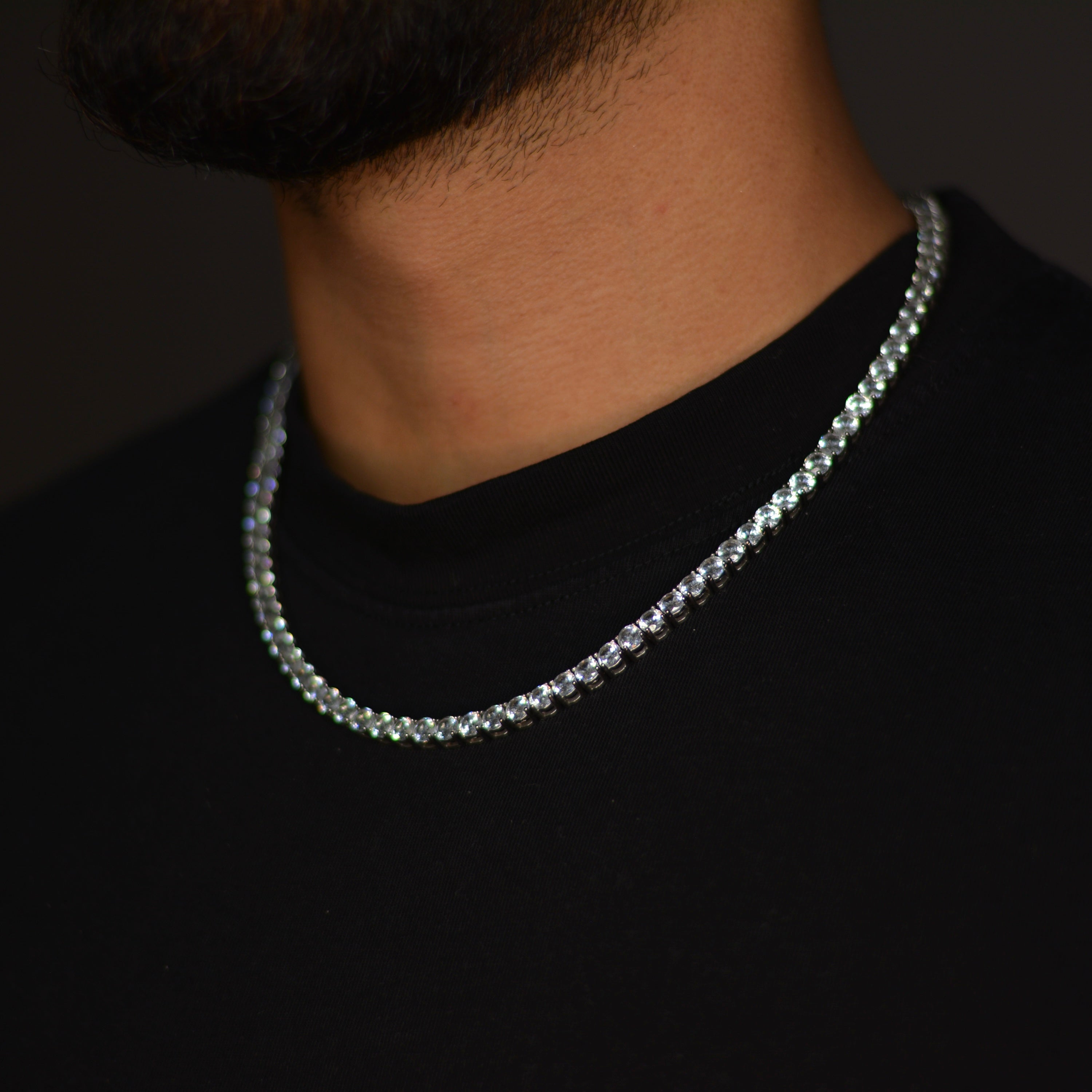 ICE BREAKER KETTE - 5MM WEISSGOLD