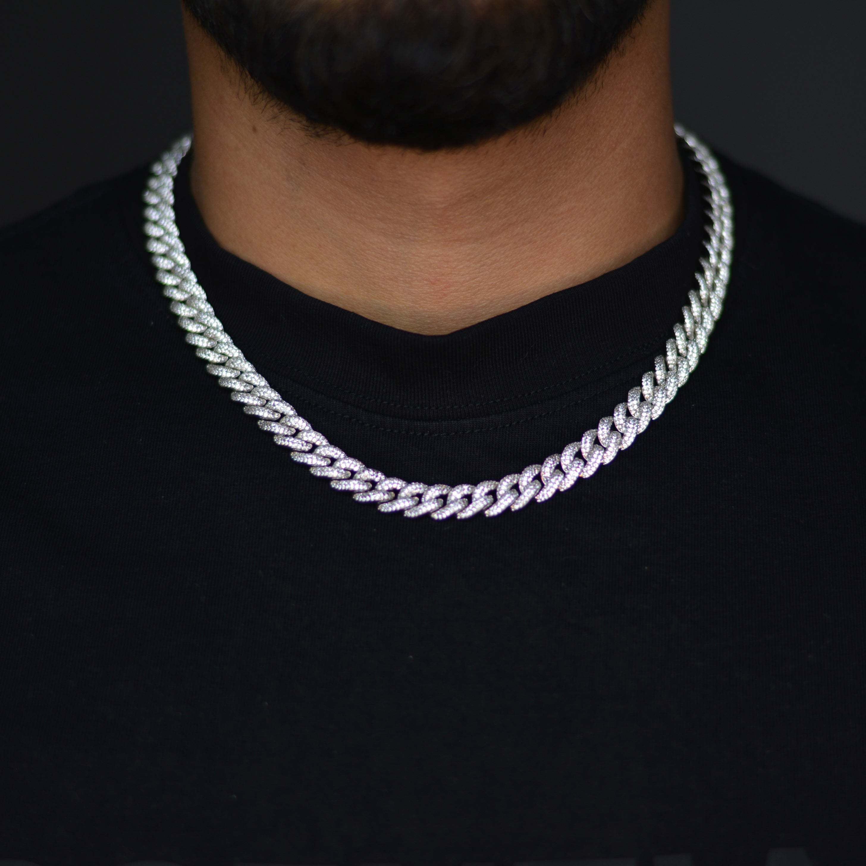 ICED CUBAN KETTE - 10MM WEISSGOLD