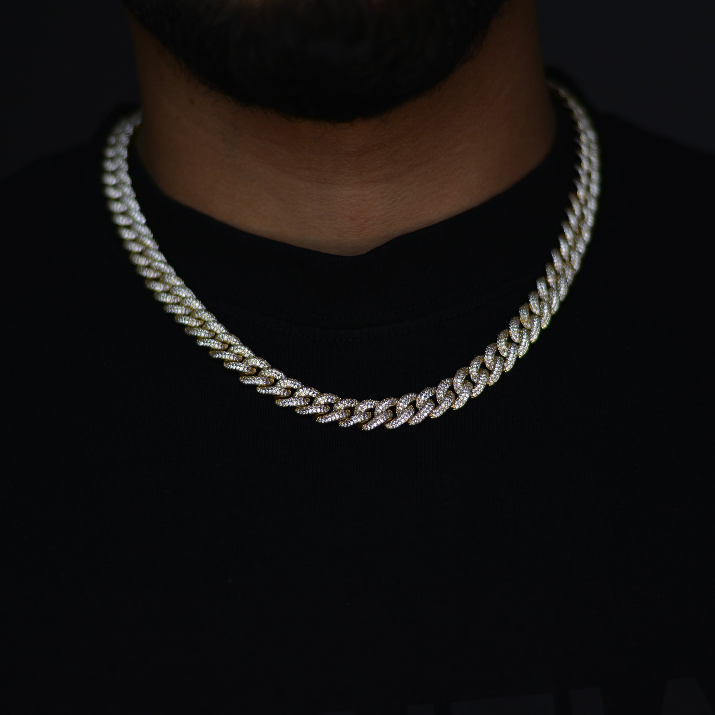 ICED CUBAN KETTE - 10MM 18K GOLD