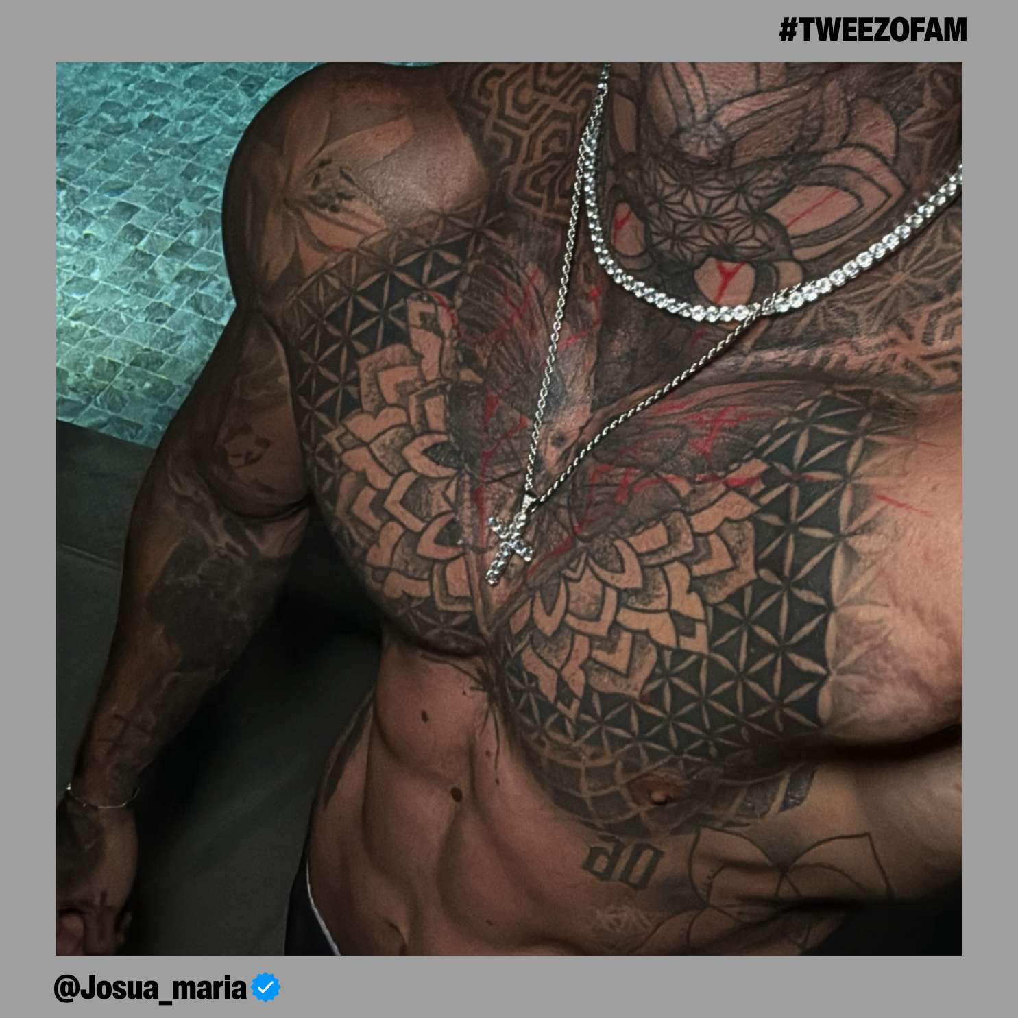 ICY CROSS SET S925 - WEISSGOLD