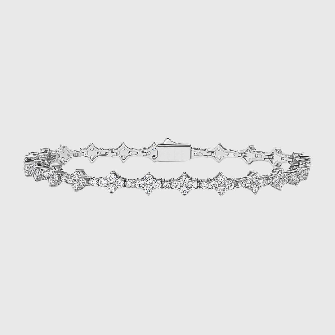 ICED ROSECOMB ARMBAND - WEISSGOLD