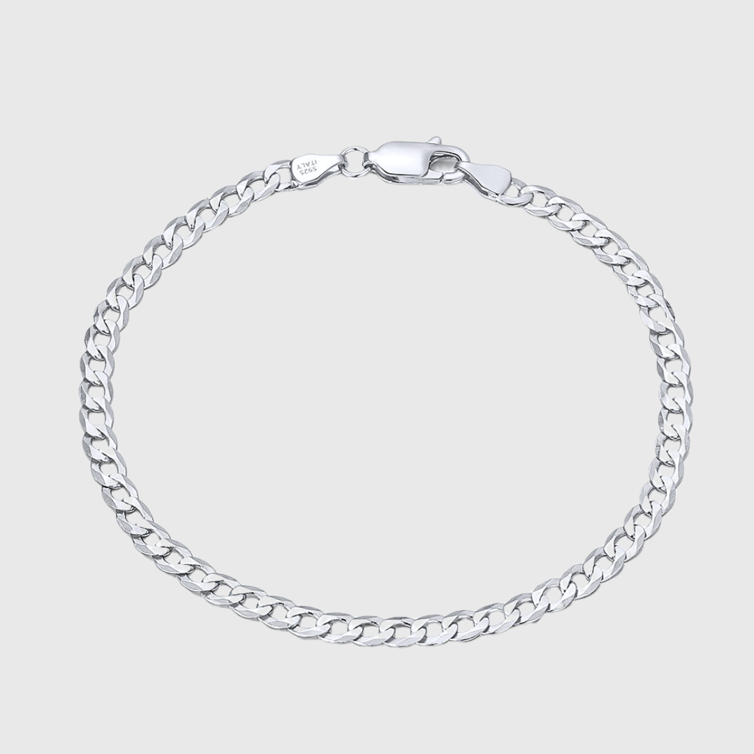 CLEAN FIGARO ARMBAND S925 - 3MM  WEISSGOLD
