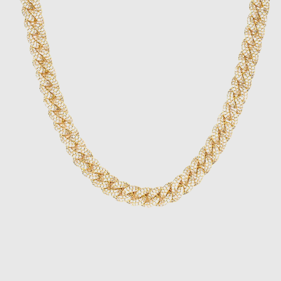ICED CUBAN KETTE - 10MM 18K GOLD